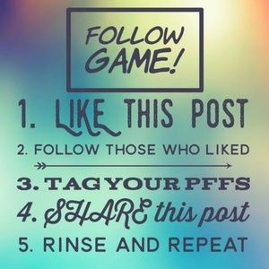 ☆Follow Game☆PLEASE HELP ME GET 100,000 FOLLOWERS